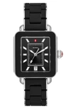 Michele Wrapped Deco Sport Watch, 34mm X 36mm - 100% Exclusive In Black/ Silver