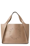 STELLA MCCARTNEY PERFORATED LOGO FAUX LEATHER TOTE,502793W8542