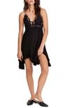 Free People Intimately Fp Adella Frilled Chemise In Black