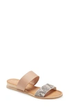 Dolce Vita Payce Slide Sandal In Stone Snake Print