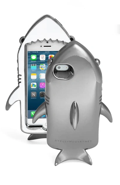 Stella Mccartney Metallic Shark Iphone 6/6s Case In Silver