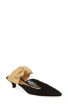 The Row Coco Suede And Moire Pumps In Black/ Sahara