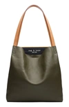Rag & Bone Passenger Leather Crossbody Bag In Olvngt/ Black