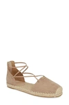 Eileen Fisher Lace Espadrille In Earth Suede