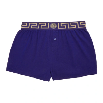 Versace Underwear 蓝色 Medusa 平角内裤 In A9x4 Blugld