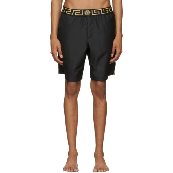 versace swim shorts black
