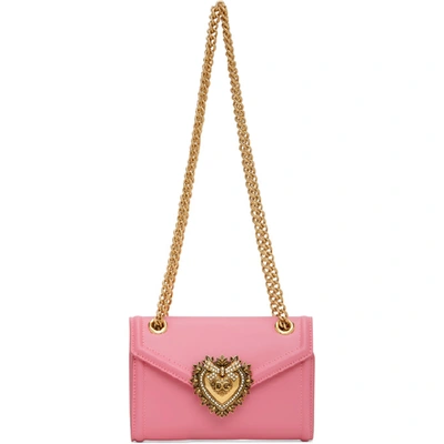 Dolce & Gabbana Pink Mini Devotion Chain Wallet Bag