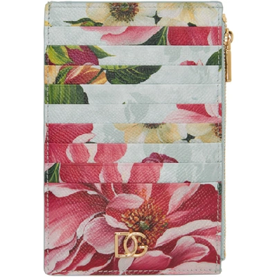 Dolce & Gabbana Dolce And Gabbana Multicolor Floral Print Card Holder In Hc1am Flora