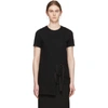 YOHJI YAMAMOTO YOHJI YAMAMOTO BLACK GROSGRAIN D-RING T-SHIRT