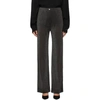 ALANUI BLACK KNIT SHEER GLITTER TROUSERS