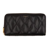 GIVENCHY GIVENCHY BLACK QUILTED ZIP WALLET