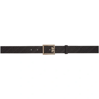 Givenchy Black Embossed Gv3 Belt In 001 Black