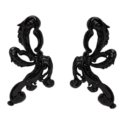 Shushu-tong Shushu/tong Black Yvmin Edition Bow Drop Earrings In Ba100 Black