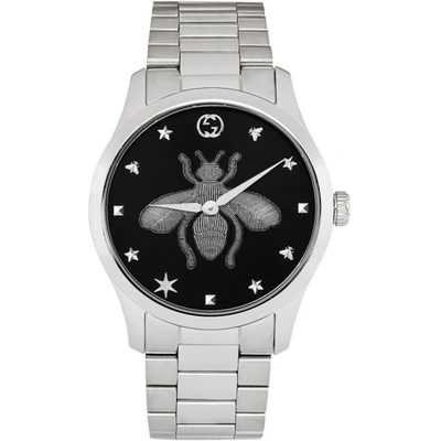 Gucci Silver G-timeless Bee Watch