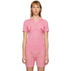 PAULA CANOVAS DEL VAS PAULA CANOVAS DEL VAS PINK KNIT CONES POLO