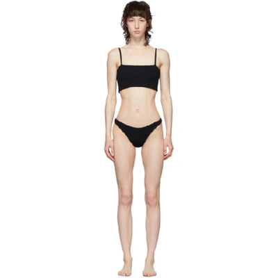 Hunza G Gigi Crinkle Bikini In Black