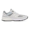 NEW BALANCE NEW BALANCE GREY AND OFF-WHITE MADE IN US 990 V5 SNEAKERS