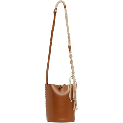 Nanushka Tan Mini Nia Bucket Bag