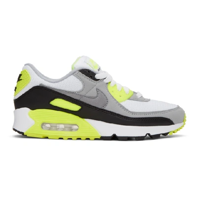 Nike Air Max 90 Leather And Textile Trainers In Grey