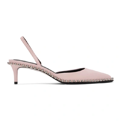 Alexander Wang Rina Studded Leather Slingback Pumps In Pale Pink