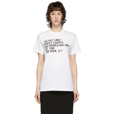 Helmut Lang White Standard T-shirt In Chalk White