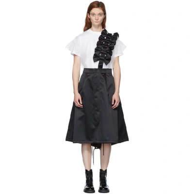 Noir Kei Ninomiya Black Bow Detail Suspender Skirt In 1 Black