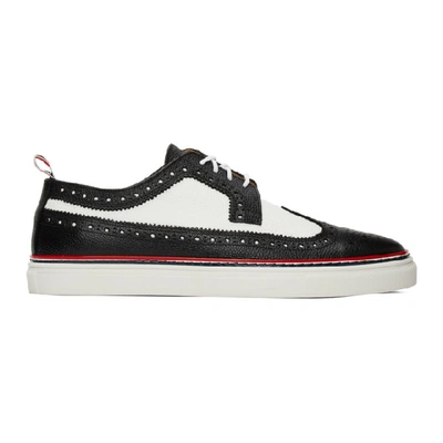 Thom Browne Trainer-sole Longwing Leather Brogues In Black