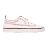 THOM BROWNE THOM BROWNE WHITE LONGWING SPECTATOR BASEBALL BROGUE SNEAKERS