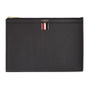 THOM BROWNE THOM BROWNE GREY SMALL GUSSET POUCH