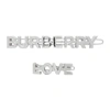 BURBERRY SILVER LOGO & 'LOVE' HAIR CLIPS