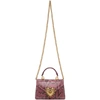 DOLCE & GABBANA DOLCE AND GABBANA PINK AND BLACK SMALL DEVOTION BAG