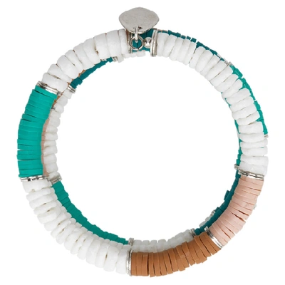 Isabel Marant Green And White Shell Wrap Bracelet In Grsi Green/