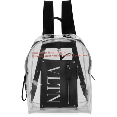 Valentino Garavani Valentino Transparent  Pouch Backpack In 16z Traspar