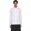 COMME DES GARÇONS HOMME DEUX COMME DES GARCONS HOMME PLUS PINK AND WHITE STRIPED SHIRT