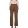 VICTORIA BECKHAM VICTORIA BECKHAM BROWN WOOL WIDE-LEG TROUSERS