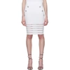 BALMAIN BALMAIN 白色镂空针织短裙