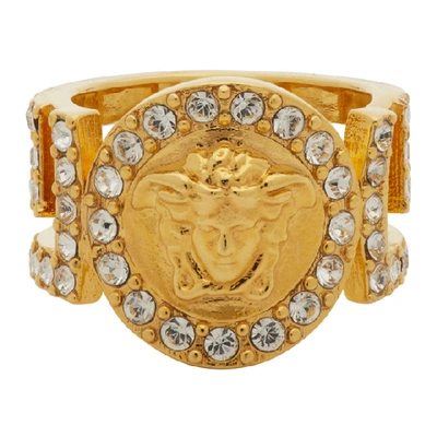 Versace Gold Icon Medusa Ring In D01o Gold