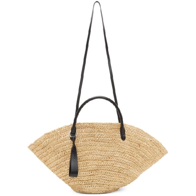 Jil Sander Sombrero Medium Raffia Tote Bag In Natural