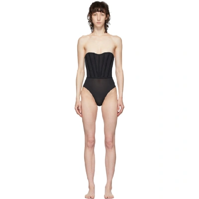 Agent Provocateur Black Roxey Corset Bodysuit