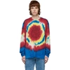 Versace Logo And Tie-dye Print Long Sleeves T-shirt In A7000 Multi