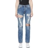 GIVENCHY GIVENCHY BLUE DISTRESSED JEANS