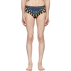 NEIL BARRETT Black Rainbow Thunderbolt Swim Briefs