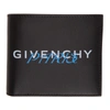 GIVENCHY GIVENCHY BLACK AND BLUE PARIS BIFOLD WALLET