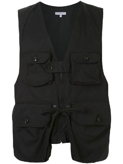 Engineered Garments Cargo Pocket Waistcoat In Black