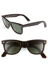 Ray Ban Standard Classic Wayfarer 50mm Polarized Sunglasses In Tortoise Polarized