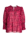 JOIE Jamila Eventide Floral Textured Blouse
