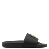 Giuseppe Zanotti Newlaburela Printed Leather Slides In Black