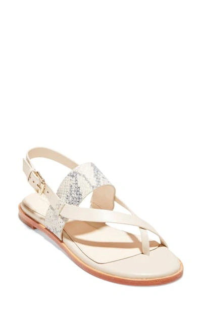 Cole Haan Anica Sandal In Ivory Roccia Print Leather