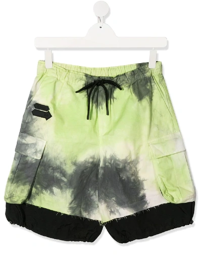 Cinzia Araia Teen Tie-dye Shorts In Green