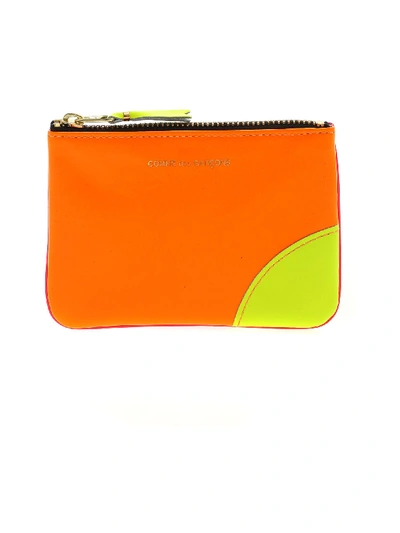 Comme Des Garçons Super Fluo Coin Purse In Orange And Yellow